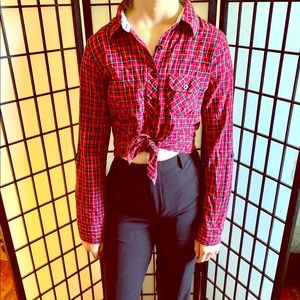 Plaid long sleeve shirt